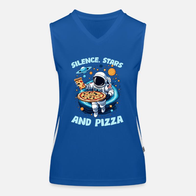 silence etoiles et pizza Débardeur respirant contrasté Femme