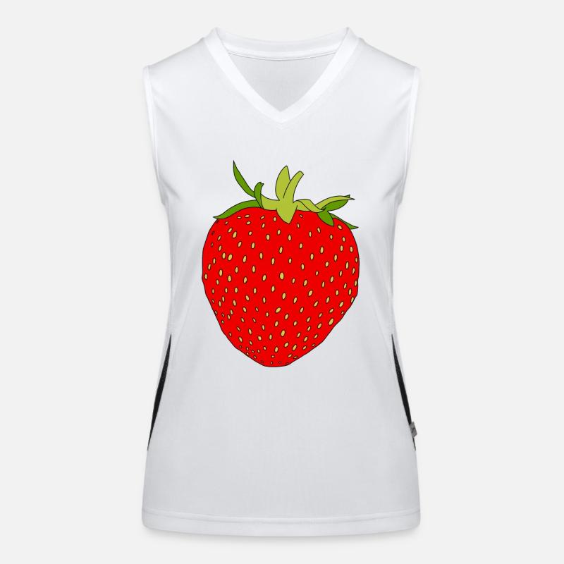 Fraise Débardeur respirant contrasté Femme