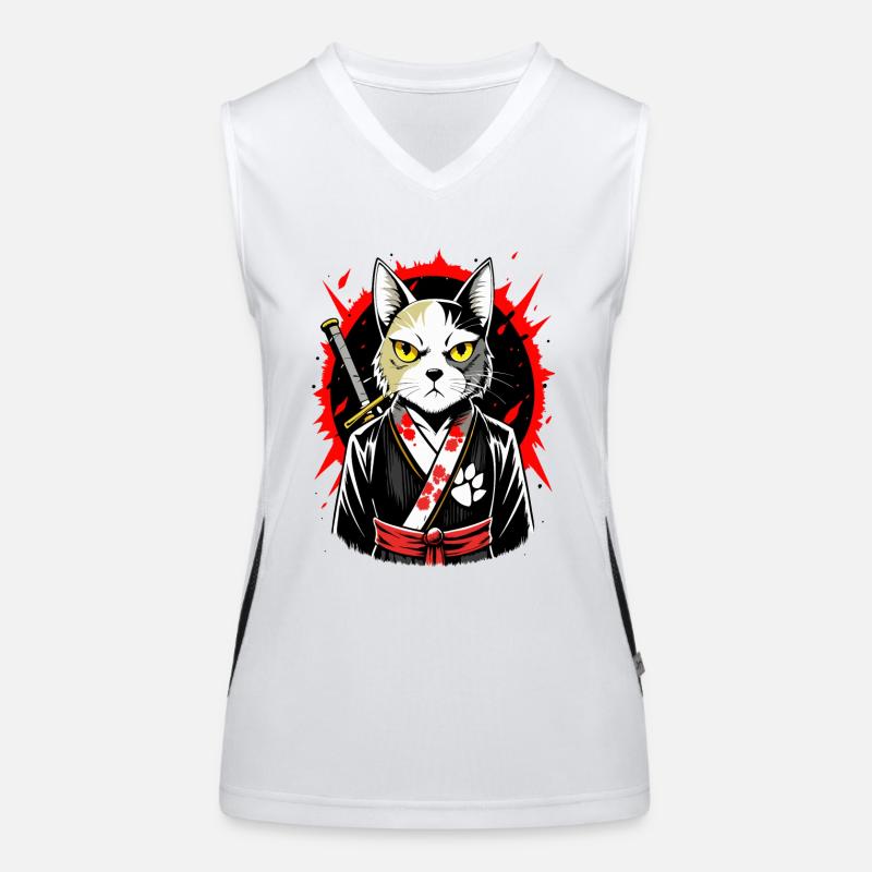 Chat samouraï Débardeur respirant contrasté Femme