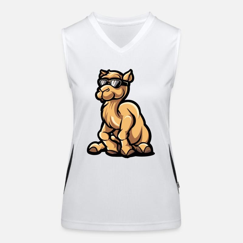 Kamel Comic Cool Funktionelles Kontrast-Tank Top für Frauen