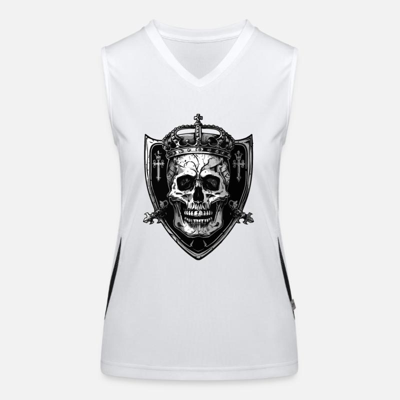King Skull Crown Crest Women's Functional Contrast Tank Top