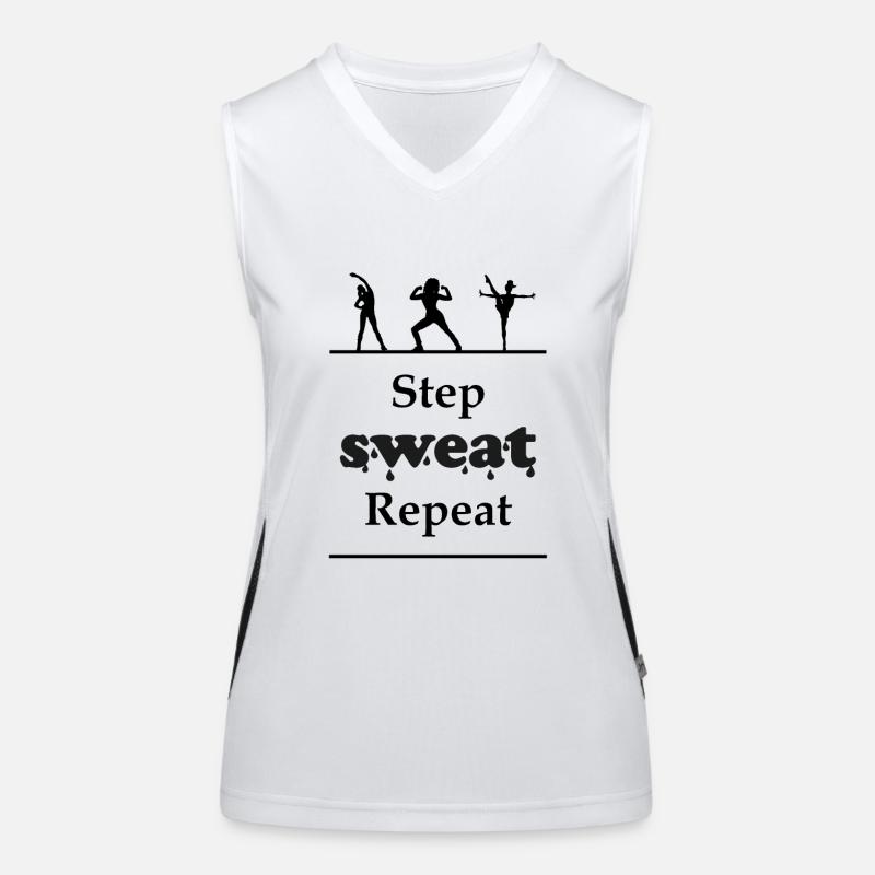 Step sweat repeat Women's Functional Contrast Tank Top