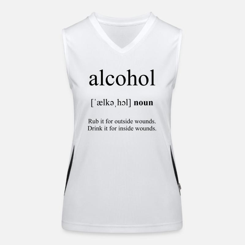 Alcohol (Alkohol) Definition Dictionary Women's Functional Contrast Tank Top
