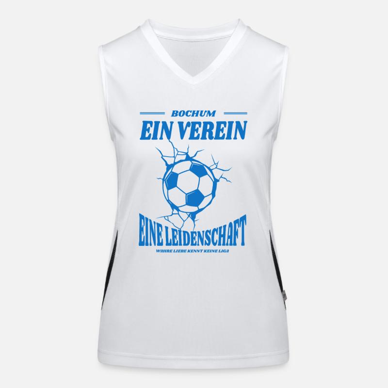 Bochum Fußball Spruch Geschenk Funktionelles Kontrast-Tank Top für Frauen