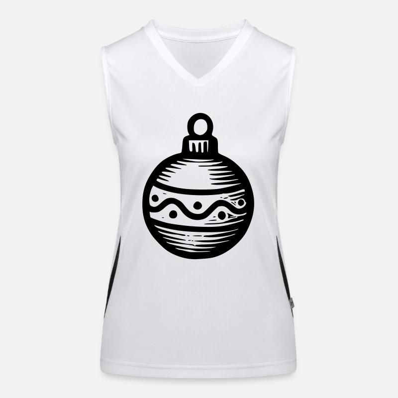 Weihnachtskugel Funktionelles Kontrast-Tank Top für Frauen
