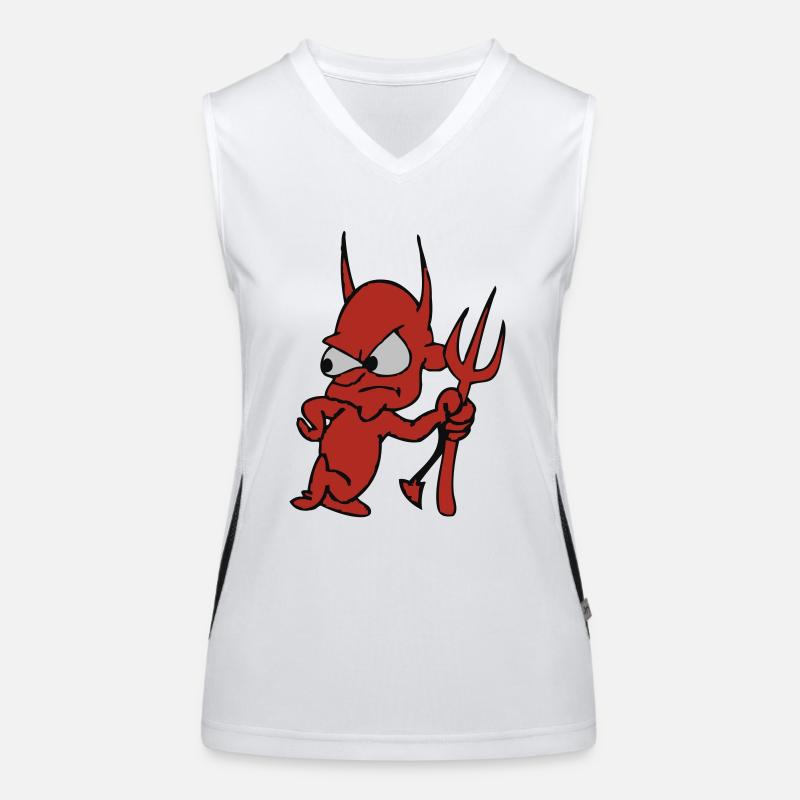 Teufel Funktionelles Kontrast-Tank Top für Frauen