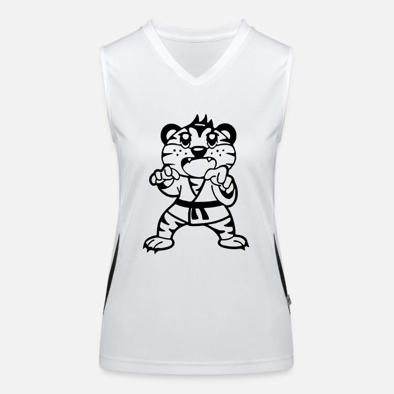 Judo Tiger Débardeur respirant contrasté Femme