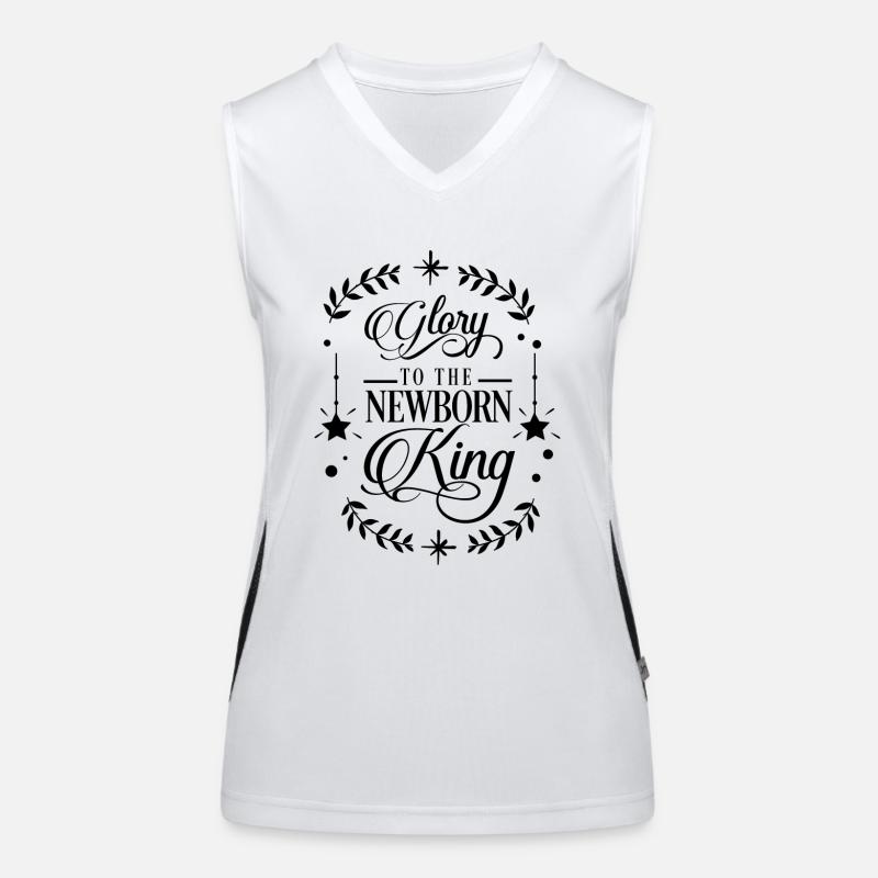 Weihnachten Ugly Geschenk Weihnachtsmann Santa Funktionelles Kontrast-Tank Top für Frauen