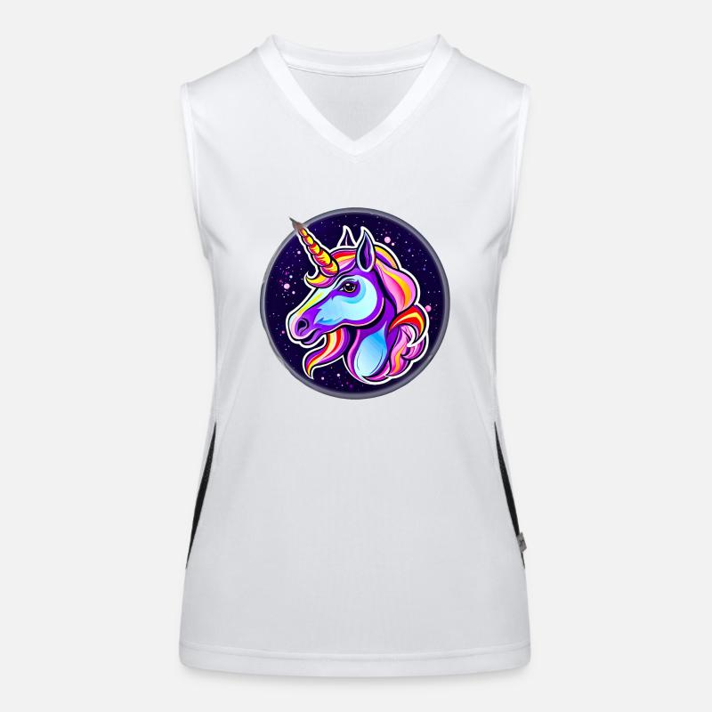 Einhorn Funktionelles Kontrast-Tank Top für Frauen