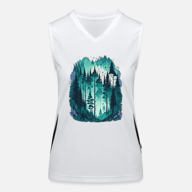 Pine forest Women's Functional Contrast Tank Top