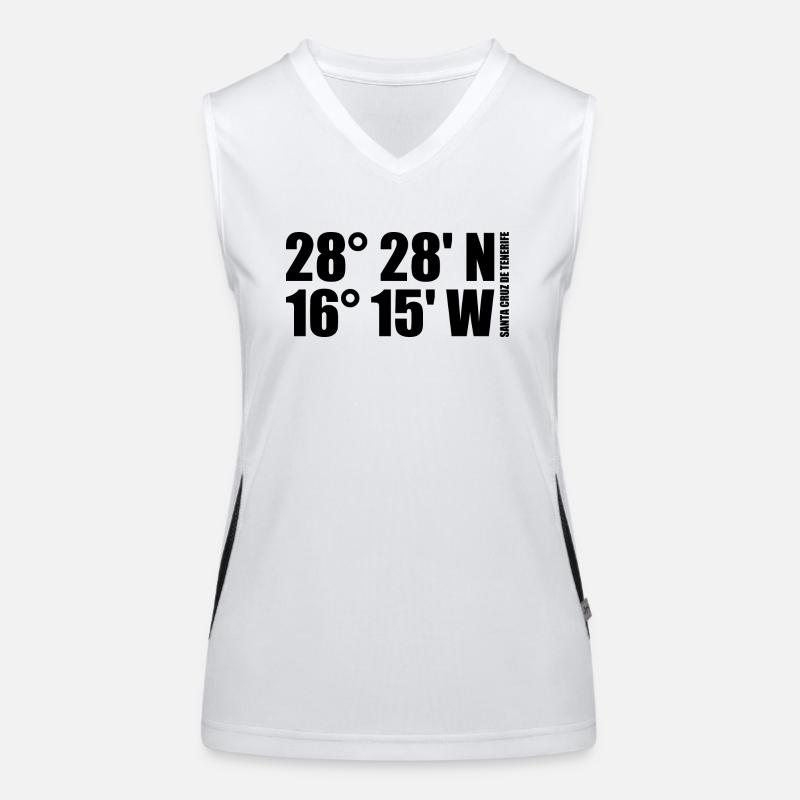 Santa Cruz de Tenerife coordinates Women's Functional Contrast Tank Top