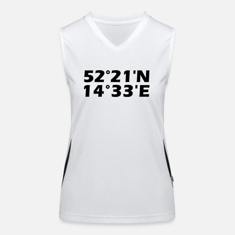 Frankfurt (Oder) Koordinaten Funktionelles Kontrast-Tank Top für Frauen