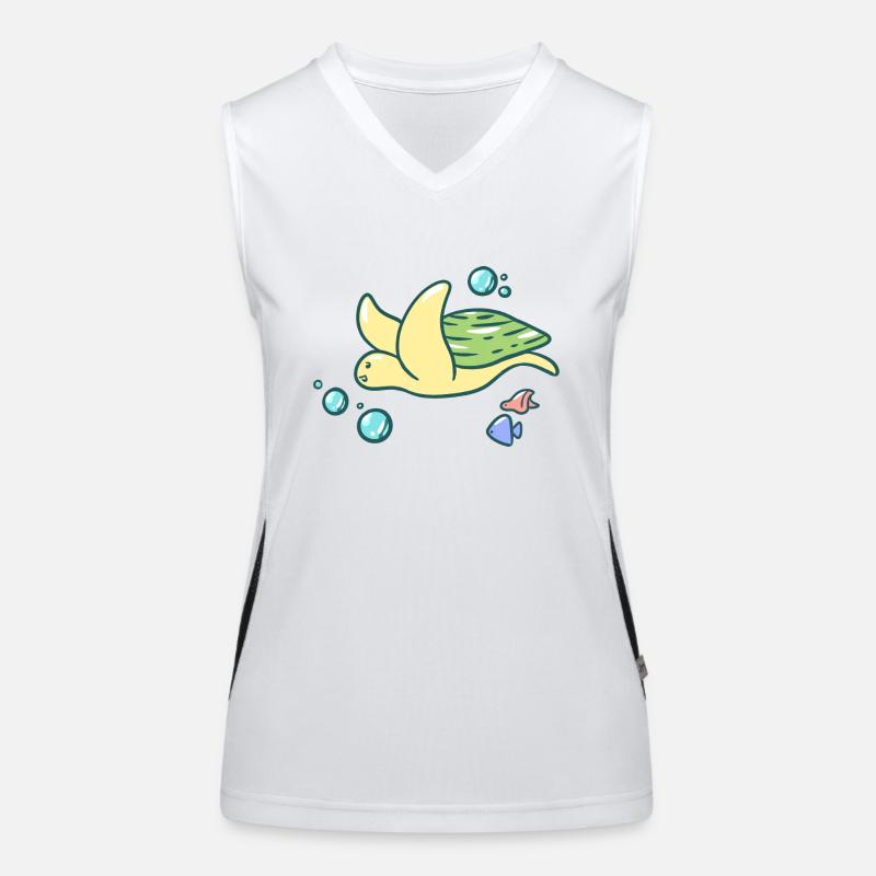 Cute turtle Women's Functional Contrast Tank Top
