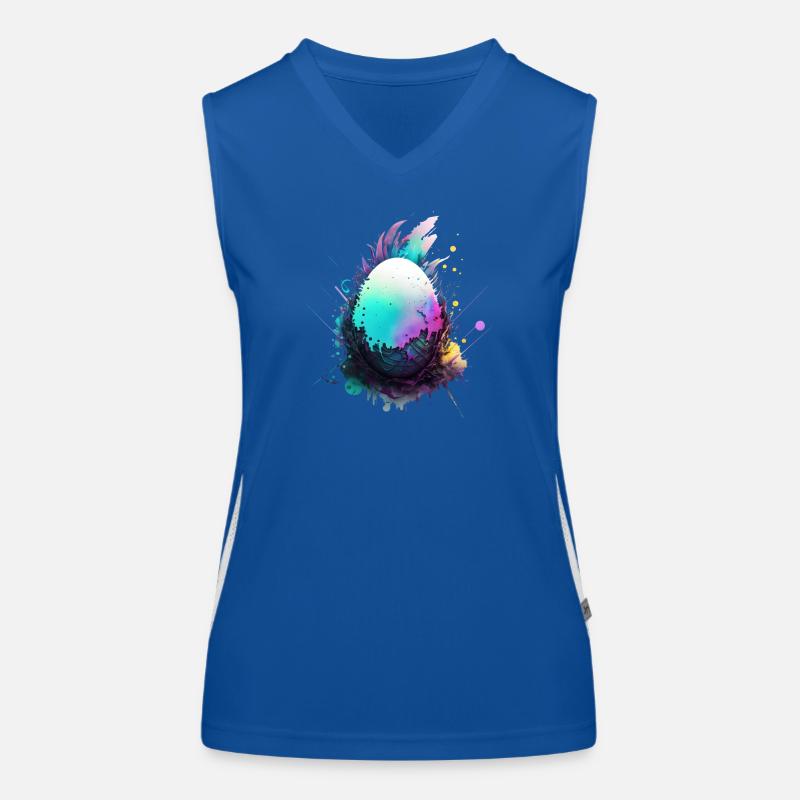 Aquarelle Future Technology Easter Egg Débardeur respirant contrasté Femme