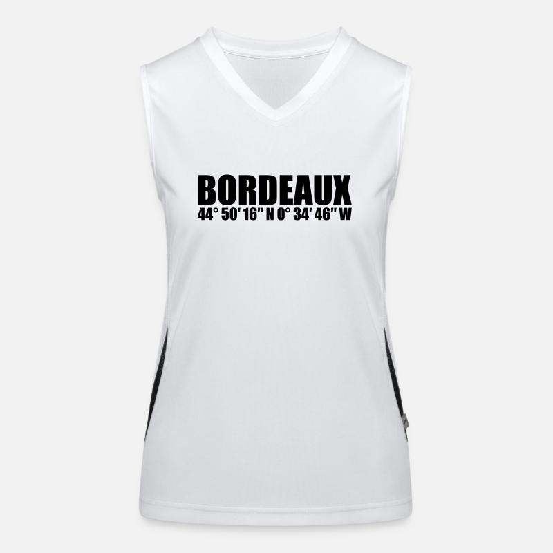 Coordonnées de Bordeaux Débardeur respirant contrasté Femme
