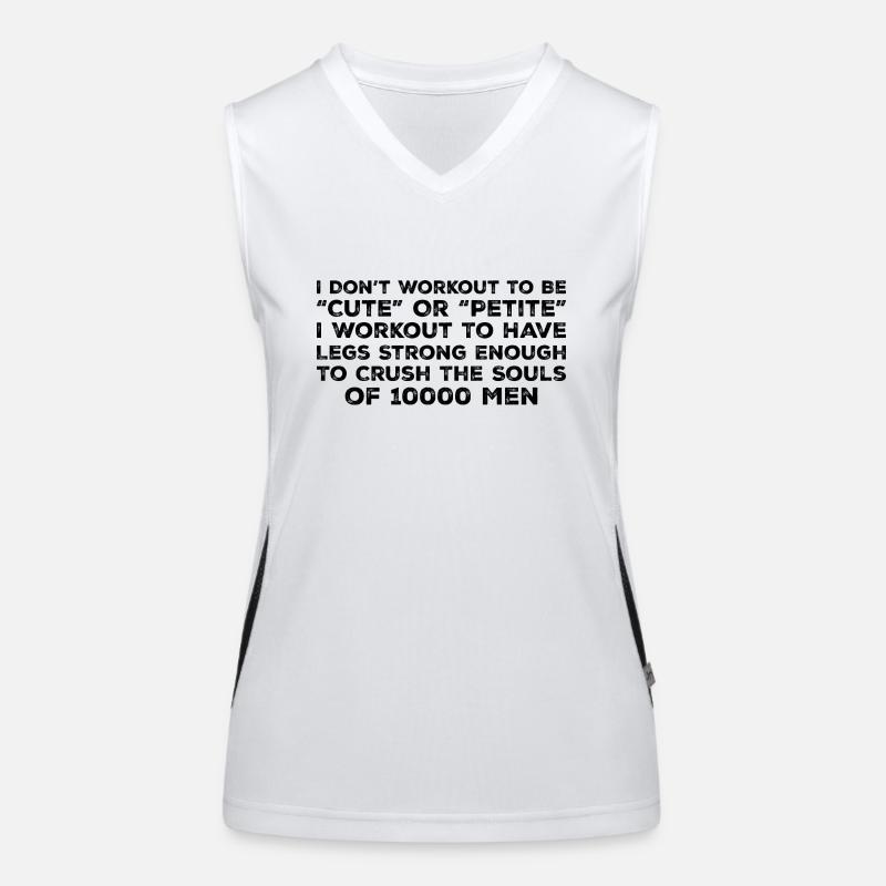 Ich trainiere nicht, um süß oder zierlich zu sein - Workout Funktionelles Kontrast-Tank Top für Frauen