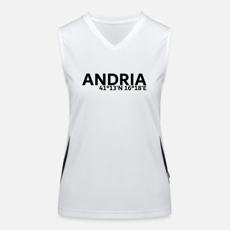 Andria coordinates - Women's Functional Contrast Tank Top - white/black