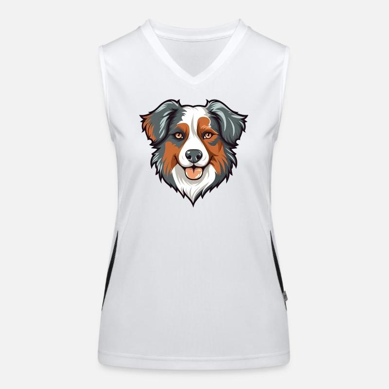 Australian Shepherd Funktionelles Kontrast-Tank Top für Frauen