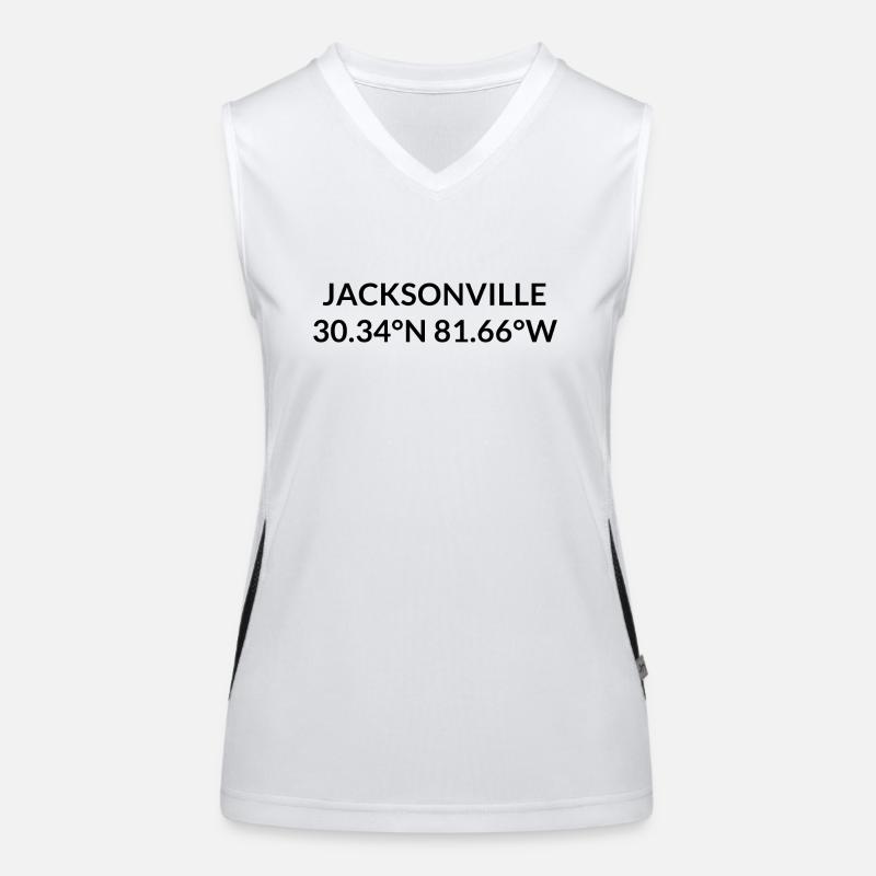 Jacksonville, Florida, USA Coordinates Women's Functional Contrast Tank Top