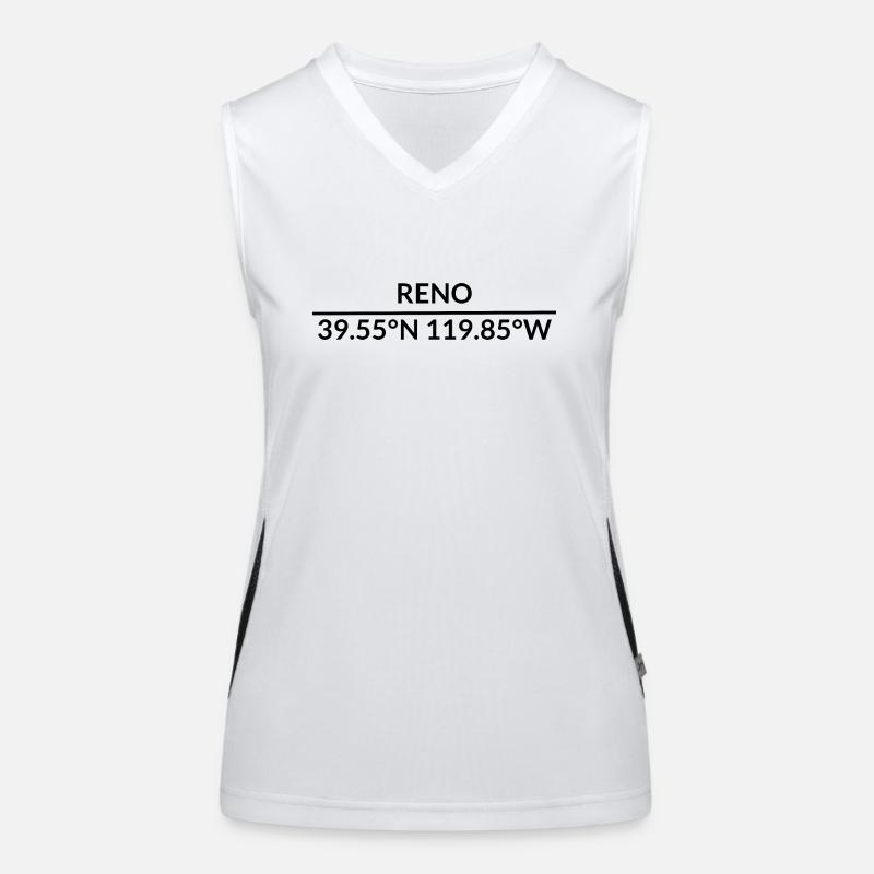 Reno, Nevada, USA Coordinates Women's Functional Contrast Tank Top