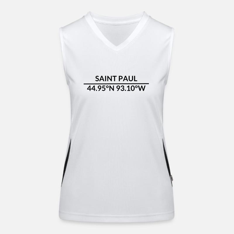 Saint Paul, Minnesota, USA Coordinates Women's Functional Contrast Tank Top