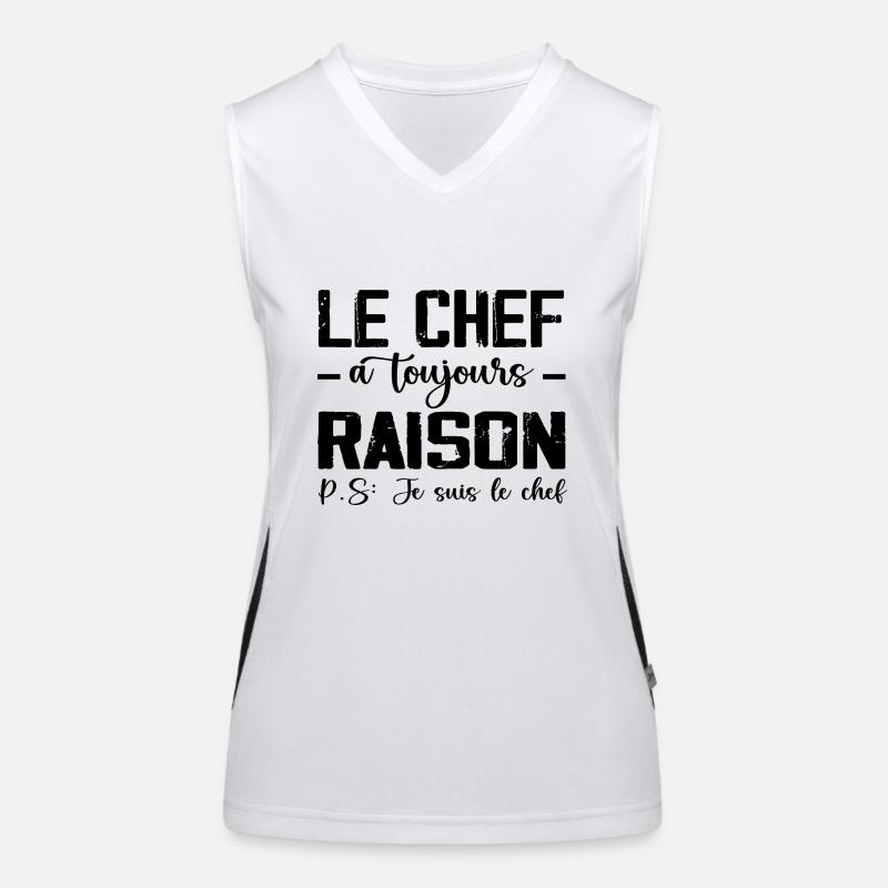 Le Chef a Toujours Raison 👑 Débardeur respirant contrasté Femme