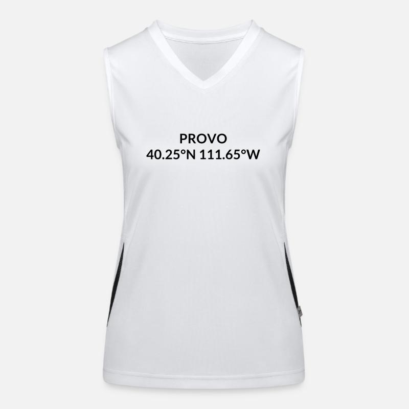 Provo, Utah, USA Coordinates Women's Functional Contrast Tank Top