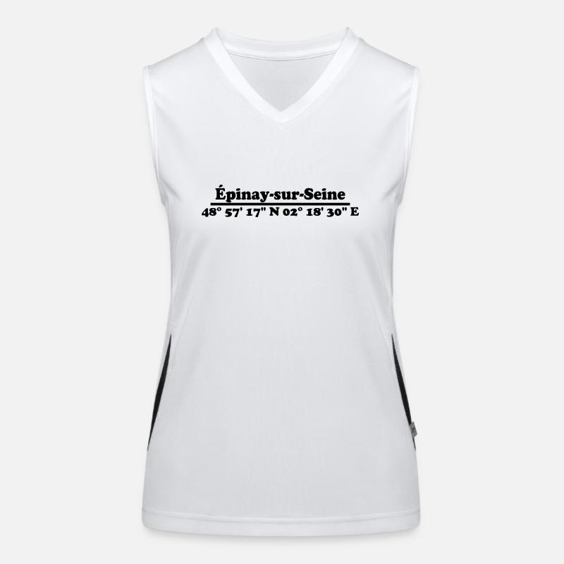 Épinay-sur-Seine coordinates Women's Functional Contrast Tank Top