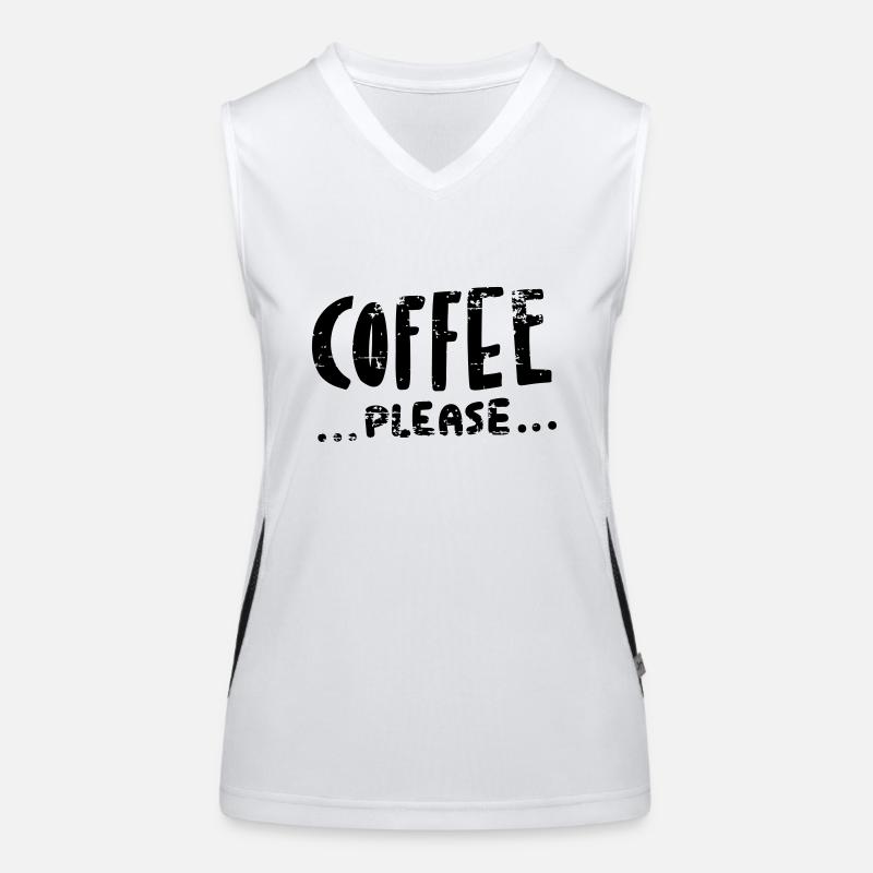 Coffee ...please... Funktionelles Kontrast-Tank Top für Frauen
