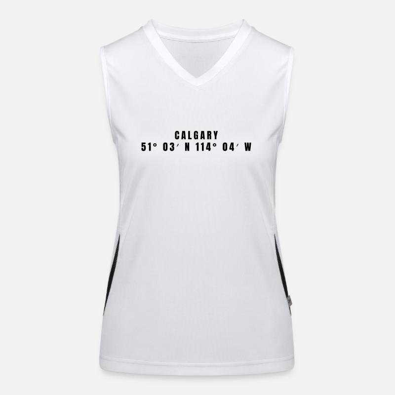 Calgary, Canada Coordinates Women's Functional Contrast Tank Top