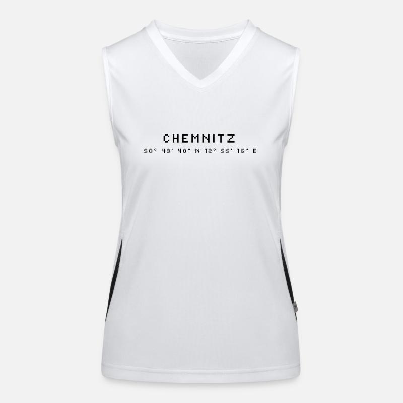 Coordonnées de Chemnitz Débardeur respirant contrasté Femme