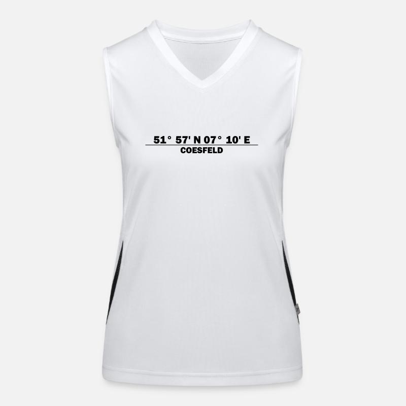 Coesfeld Koordinaten Funktionelles Kontrast-Tank Top für Frauen