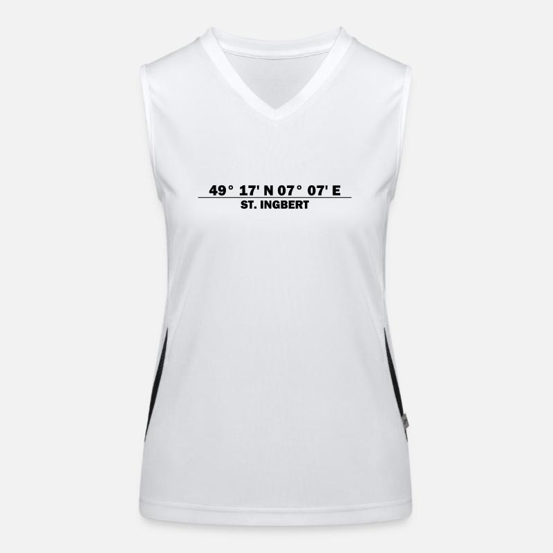 St. Ingbert Koordinaten Funktionelles Kontrast-Tank Top für Frauen