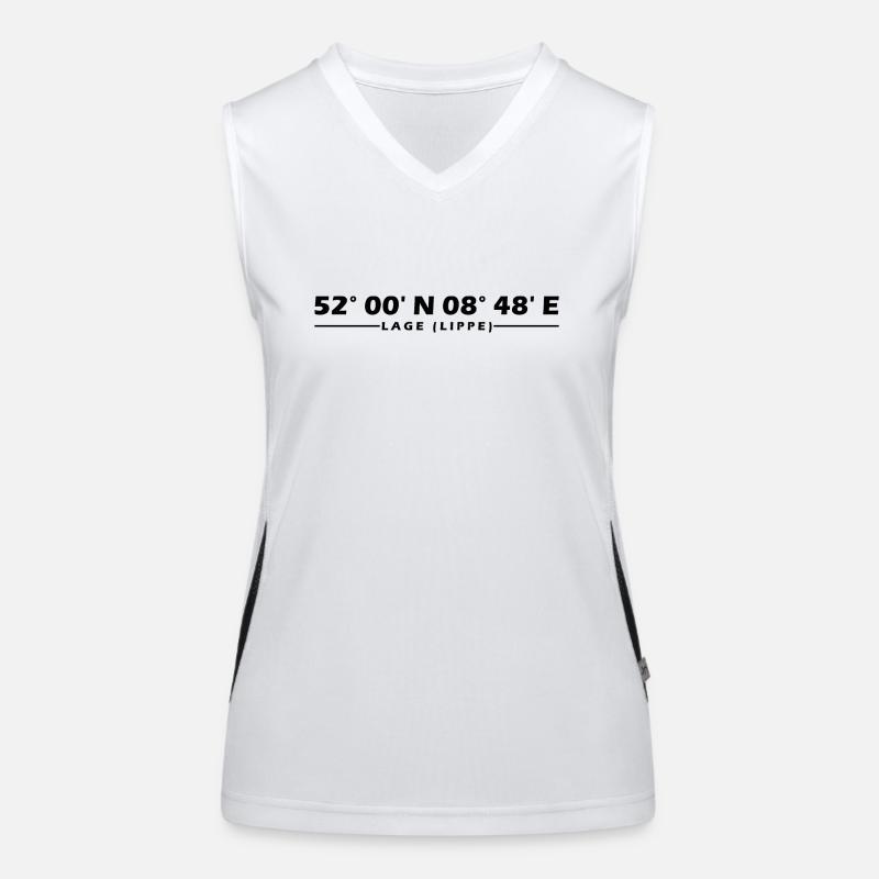 Location (Lippe) Coordinates Women's Functional Contrast Tank Top