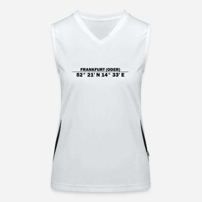 Frankfurt (Oder) Koordinaten Funktionelles Kontrast-Tank Top für Frauen