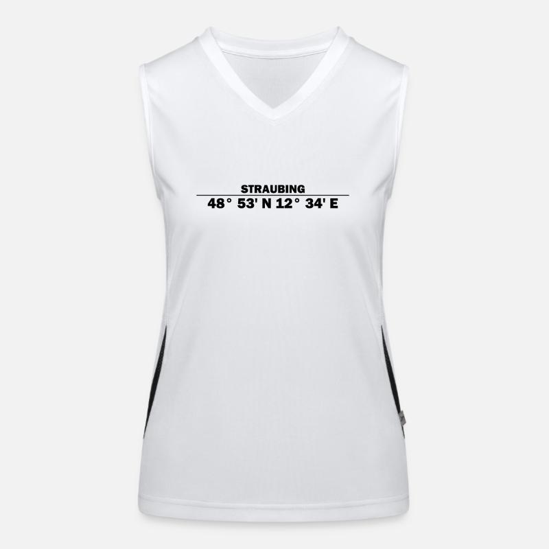 Straubing Koordinaten Funktionelles Kontrast-Tank Top für Frauen