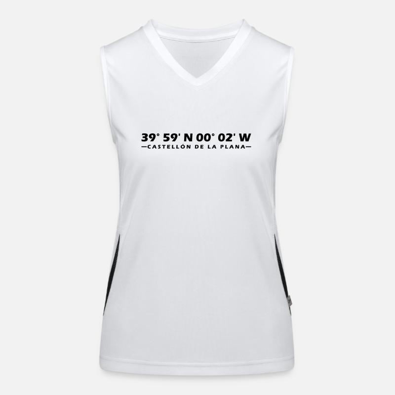 Castellón de la Plana coordinates Women's Functional Contrast Tank Top