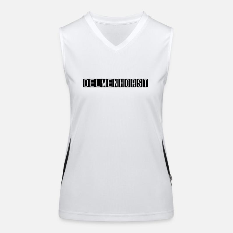 Delmenhorst Flughafentafel Funktionelles Kontrast-Tank Top für Frauen