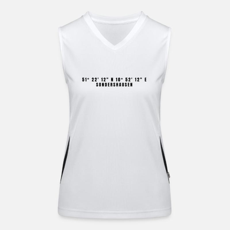 Sondershausen, Thuringia Coordinates Women's Functional Contrast Tank Top