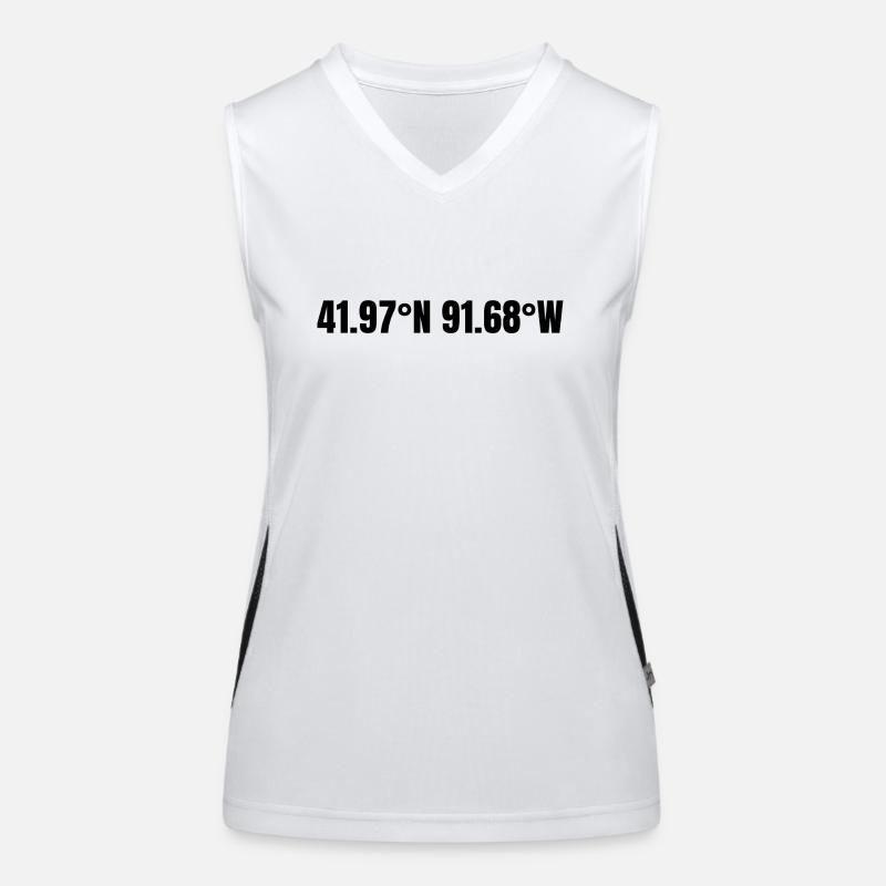 Cedar Rapids, Iowa, USA Coordinates Women's Functional Contrast Tank Top