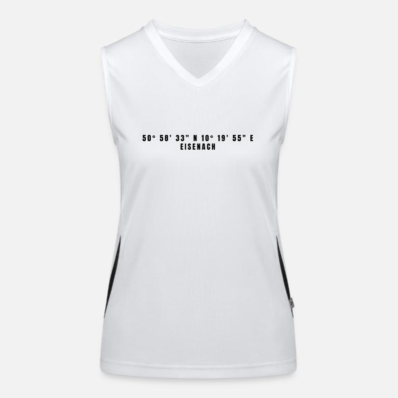 Eisenach, Thuringia Coordinates Women's Functional Contrast Tank Top