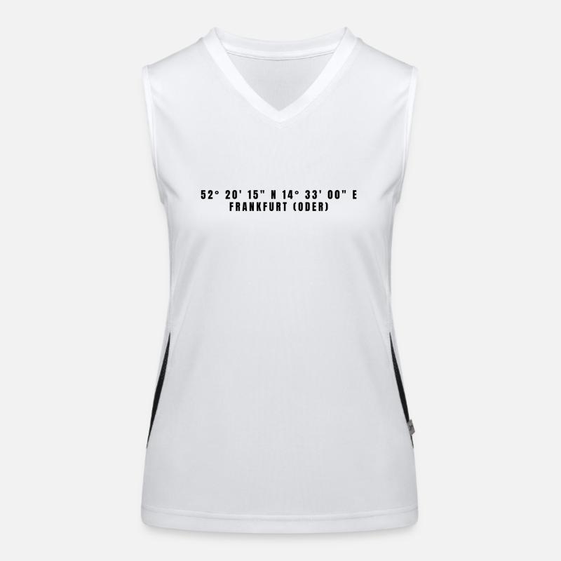 Coordonnées Francfort-sur-l’Oder Brandebourg Débardeur respirant contrasté Femme