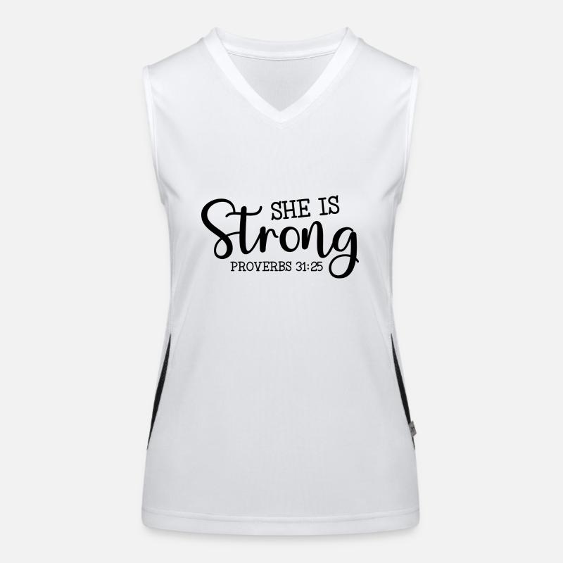Sie ist stark Funktionelles Kontrast-Tank Top für Frauen