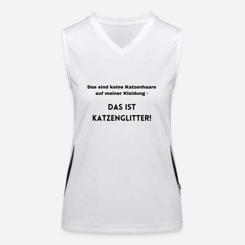 Das perfekte Statement zu Katzenhaaren Funktionelles Kontrast-Tank Top für Frauen