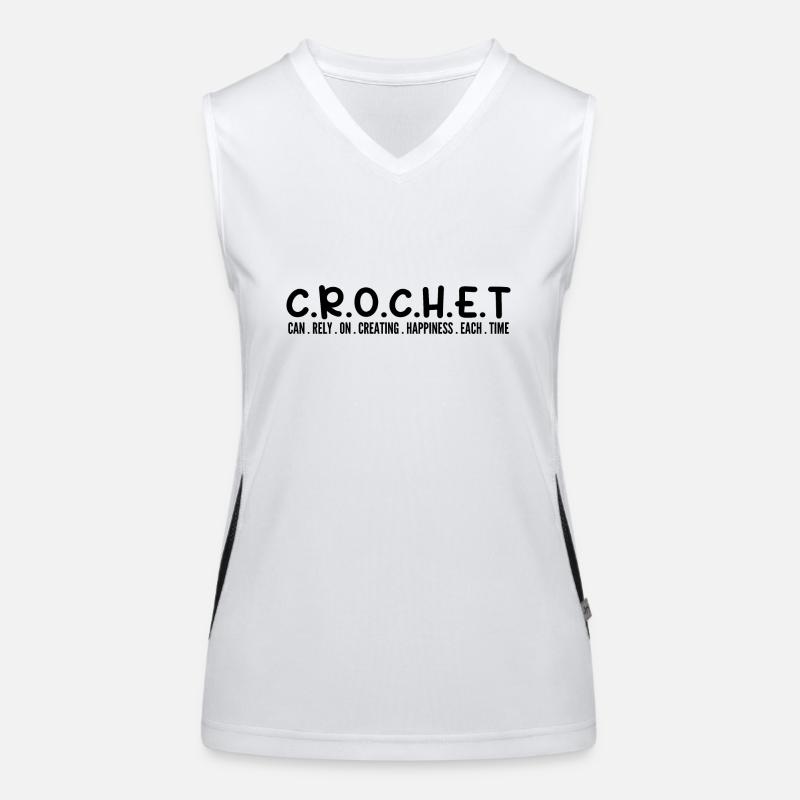 Funny Crochet - Great Idea for Crocheter Débardeur respirant contrasté Femme