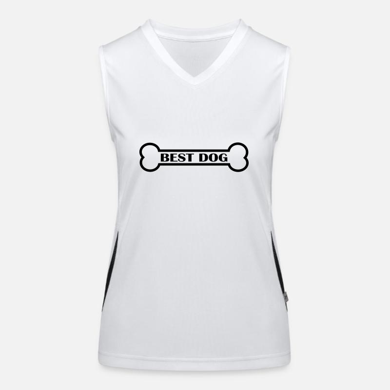 Bester Hund / Best Dog mit einem Knochen Funktionelles Kontrast-Tank Top für Frauen