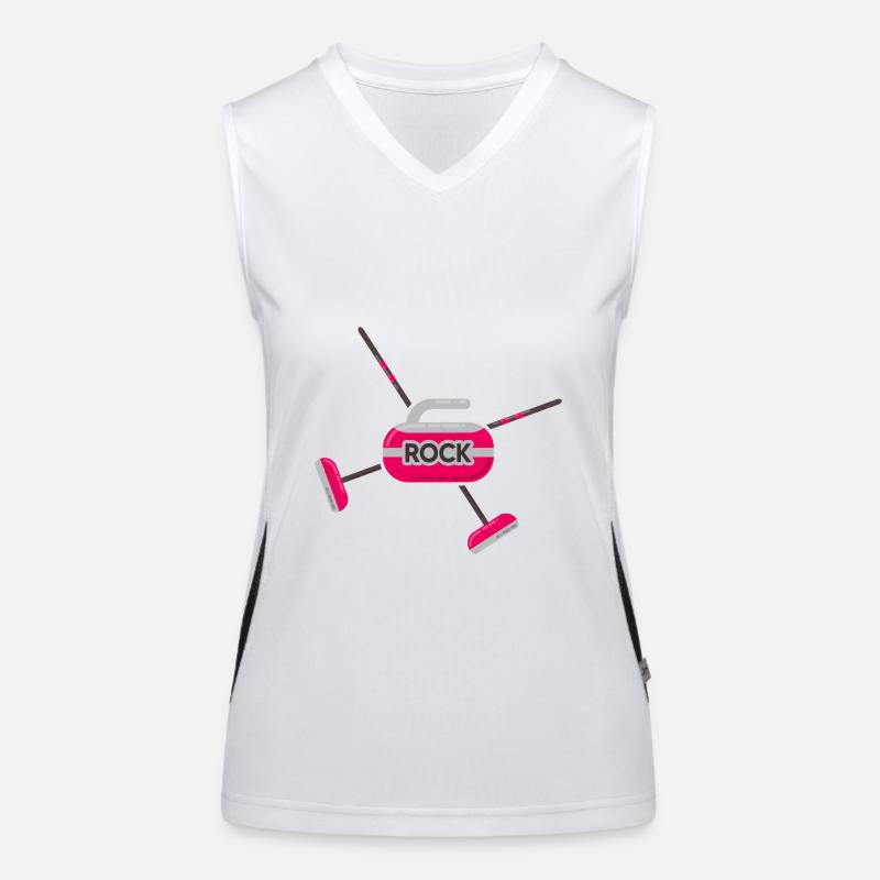 curling eisstockschießen curlingstein curler Funktionelles Kontrast-Tank Top für Frauen