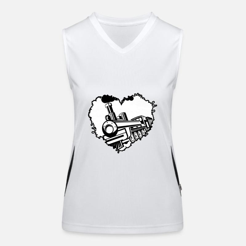 Railway train driver railway station railway worker Women's Functional Contrast Tank Top