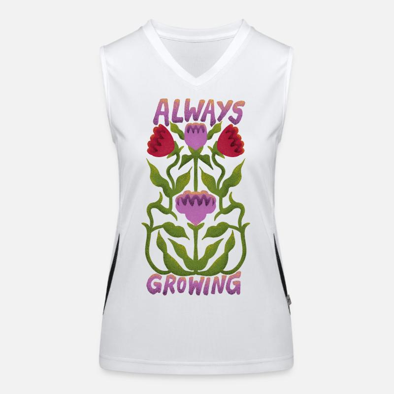 Always Growing - Women's Functional Contrast Tank Top - white/black