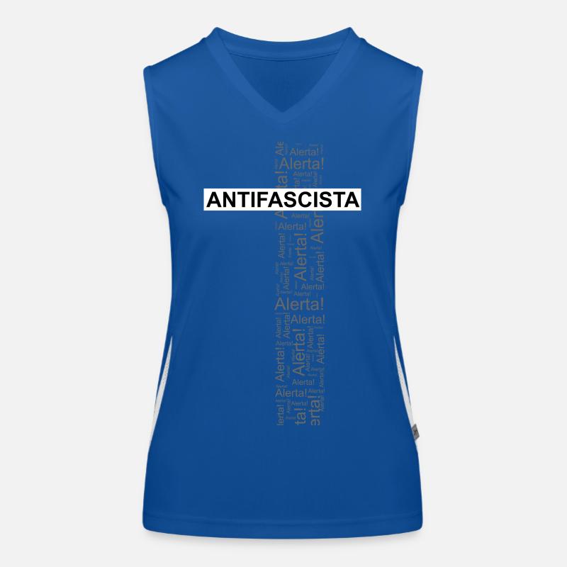 Alerte! Antifasciste ! - Art des mots Débardeur respirant contrasté Femme